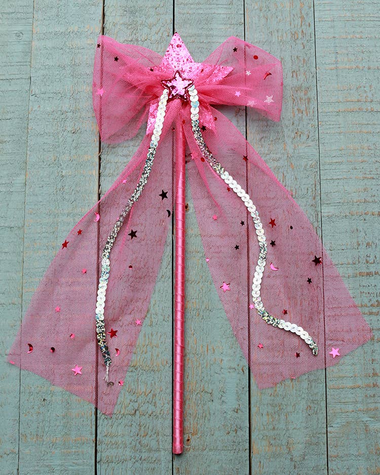 Tulle Bow Star Wand