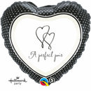 18" A Perfect Pair Heart Balloon