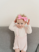 Pink Skinny Band Cable Knit Headband