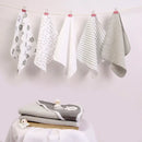 Hooded Towel & 5 Washcloths - Gray Elephant