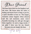 DEAR FRIEND TILE DECOR WITH EASEL