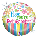 36" Hope You're Feeling Better! Flowers Balloon