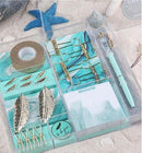 Light Blue Feather Stationary set