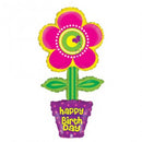 Happy Birthday Flower Pot Balloon