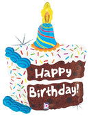 28" Piece Of Cake Happy Birthday Balloon