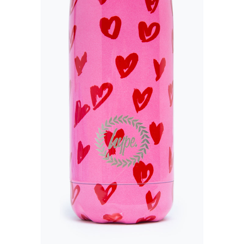 Hype Scribble Heart Metal Water Bottle