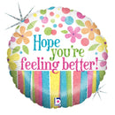 Holographic Balloon Feeling Better Flowers