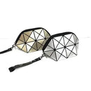 Triangle Designs Cosmetic Case- Gold