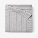 Gray Cable Knit Blanket