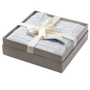 Blue Fur Back Cable Blanket