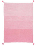 Coral Ombre Tassel Blanket