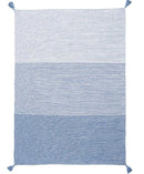 Blue Indigo Ombre Tassel Blanket