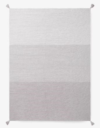 Gray Ombre Tassel Blanket
