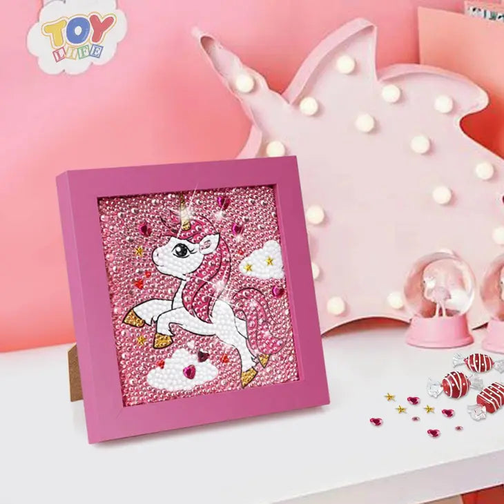 5D Diamond Painting - Jumping Unicorn with Frame