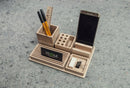 Handmade oak desk organizer - Five piece desk organizer