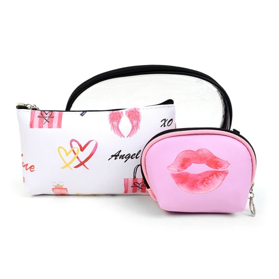 Light Pink Love Cosmetic & Toiletry 3 Piece Gift Set