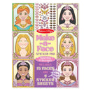 Make-a-Face Sticker Pad - Sparkling Princesses