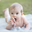 Baby teether toy heart pink