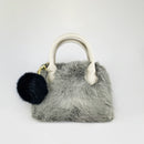 Gray Furry Purse