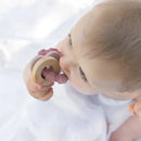 Baby teether toy heart pink