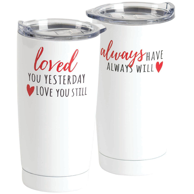 Loved You Yesterday Stainless Steel Tumbler White 20 oz