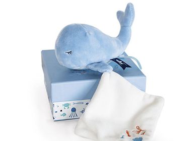 Under the Sea: Whale Plush with Doudou blanket- Blue