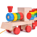 Wooden Train Shape Sorter and Stacking Toys
