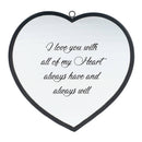 Heart Mirror I Love You Small Black