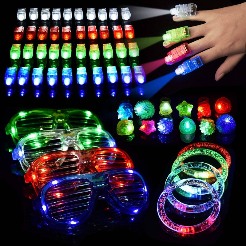 60PCs LED Light Up Toys Glow in The Dark Party Supplies