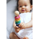 Rainbow Wooden Baby Rattle