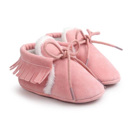 Pink Comfy Baby Moccasin Shoes