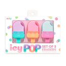 Icy Pop Eraser - Set of 3