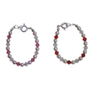 Pink and White/ Red and White Pearl Bracelet Newborn