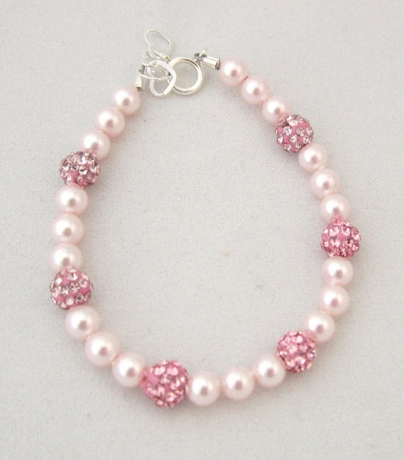 Pink Shamballa Beaded Bracelet