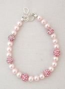 Pink Shamballa Beaded Bracelet