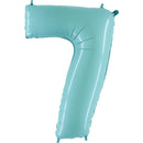 40" Number 7 Baby Blue Balloon