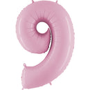 40" Number 9 Baby Pink Balloon