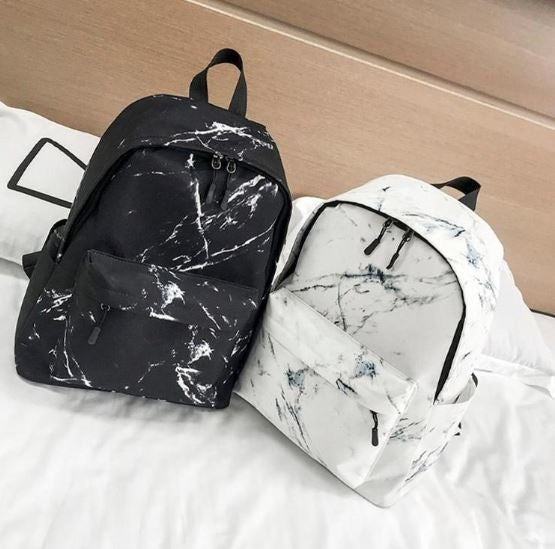 Black & White Marble Bag Pack