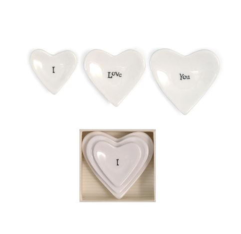 Mini "I Love You" Stackable Heart Dishes