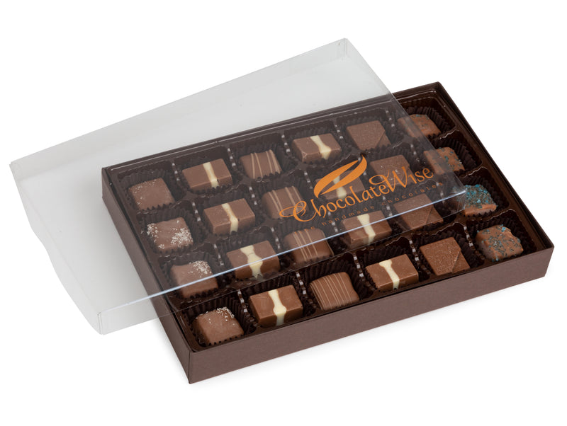 24 Piece Assorted Truffle Clear Gift Box