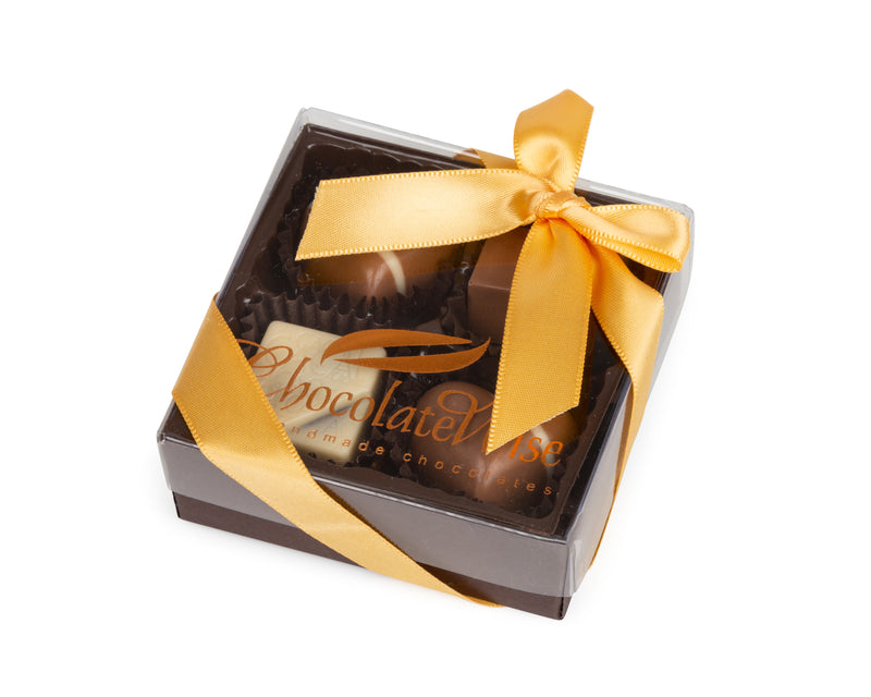4 Piece Assorted Truffle Clear Gift Box kit