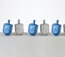 Metallic Blue & Silver Plastic Dreidels