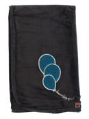 Charcoal with Blue Balloons Dream Big Blanket