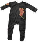 Charcoal with Coral Balloons Dream Big Footie