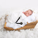 Black & White Croc Teddy Pacifier Clip