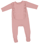 Blush Eyelet Ruffle Layette Set