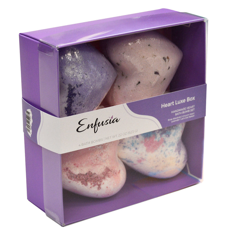 Heart Luxe Box Handmade Fizz & Foam Heart Bath Bombs (4)