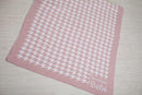 Houndstooth Chunky Knit Blanket- Mauve Pink