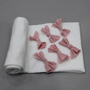 Ivory & Rose Ribbed Triple Bow Blanket