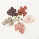 Pink Fuzzy Bow Pacifier Clip